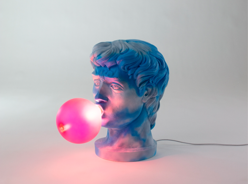 Подарунковий набір, Настільна лампа Wonder Cloud&Набір свічок Long синій