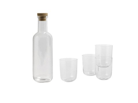 Подарунковий набір, Скляна пляшка Bottle велика&Набір склянок Corky високі