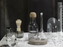 Подарунковий набір, Скляна пляшка Bottle велика&Набір склянок Corky високі