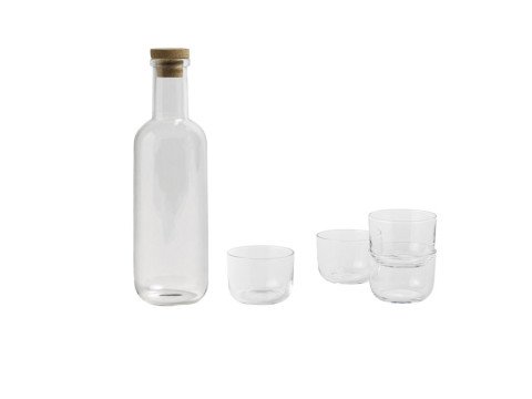 Подарочный набор, бутылка стеклянная Bottle маленькая&Набор стаканов Corky низкие