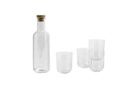 Подарочный набор, бутылка стеклянная Bottle маленькая&Набор стаканов Corky высокие