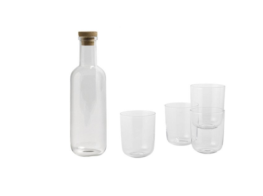 Подарунковий набір, Скляна пляшка Bottle маленька&Набір склянок Corky високі