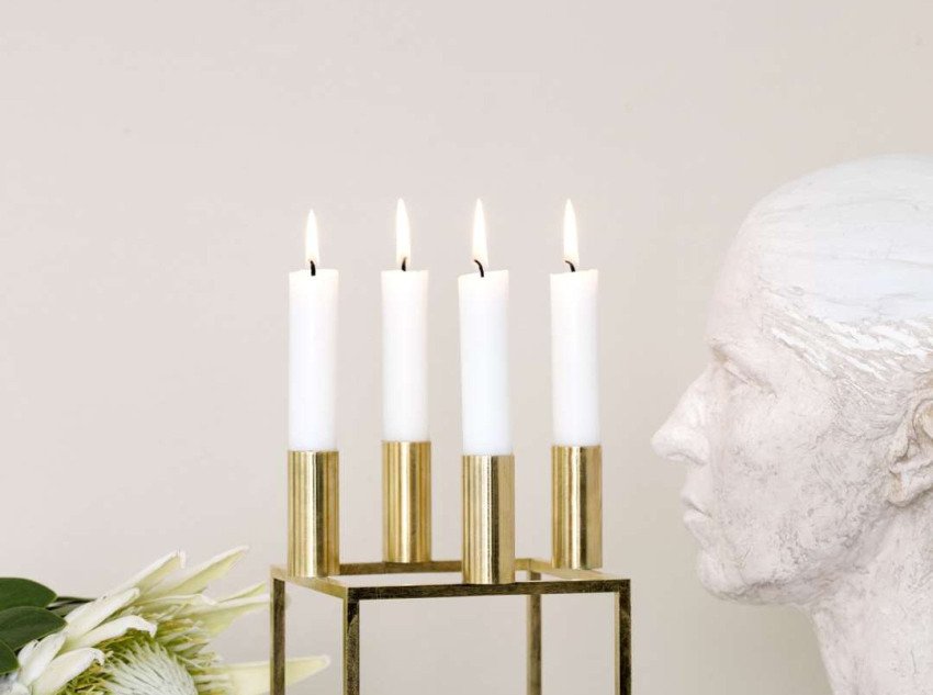 Подарунковий набір, Чашки New sun&Підсвічник KUBUS 4 золотий