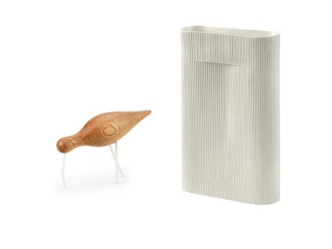 Подарунковий набір, Ваза Ridge велика&Статуетка Shorebird велика