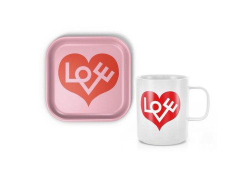 Подарунковий набір, Піднос Love Heart&Чашка Love Heart червона