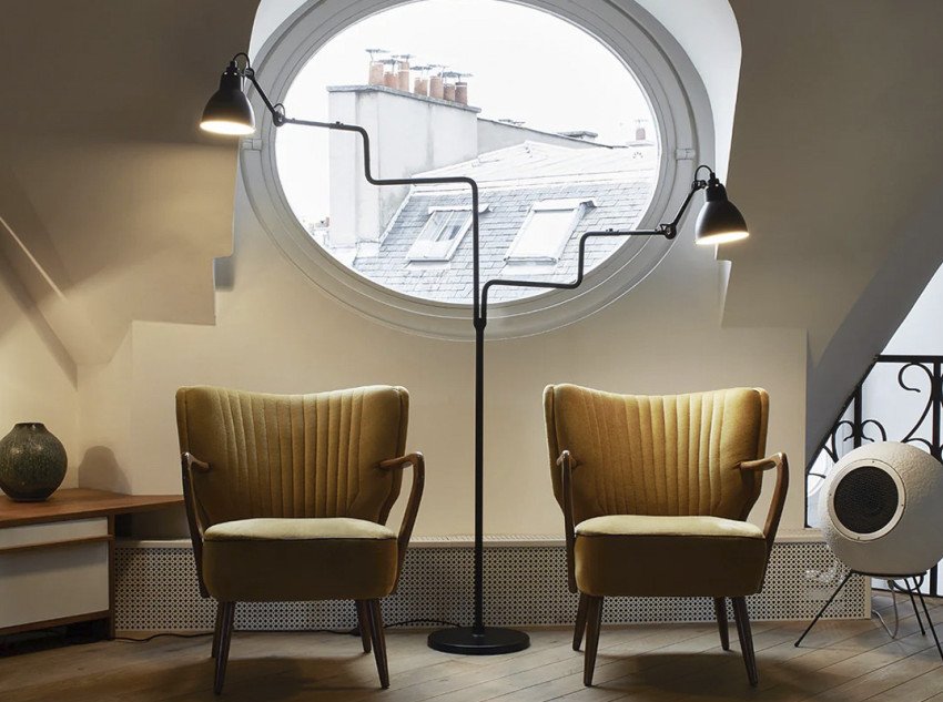 Торшер Lampe Gras №411 Double, чорний