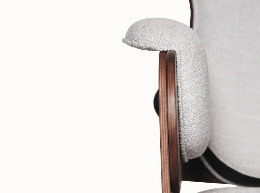 Крісло Lounger, сіре/горіх Крісло Lounger, сіре/горіх