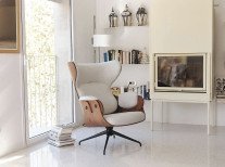 Крісло Lounger, сіре/горіх Крісло Lounger, сіре/горіх