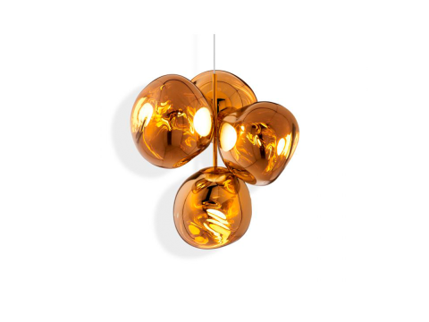 Світильник підвісний Melt chandelier, маленький, золотий