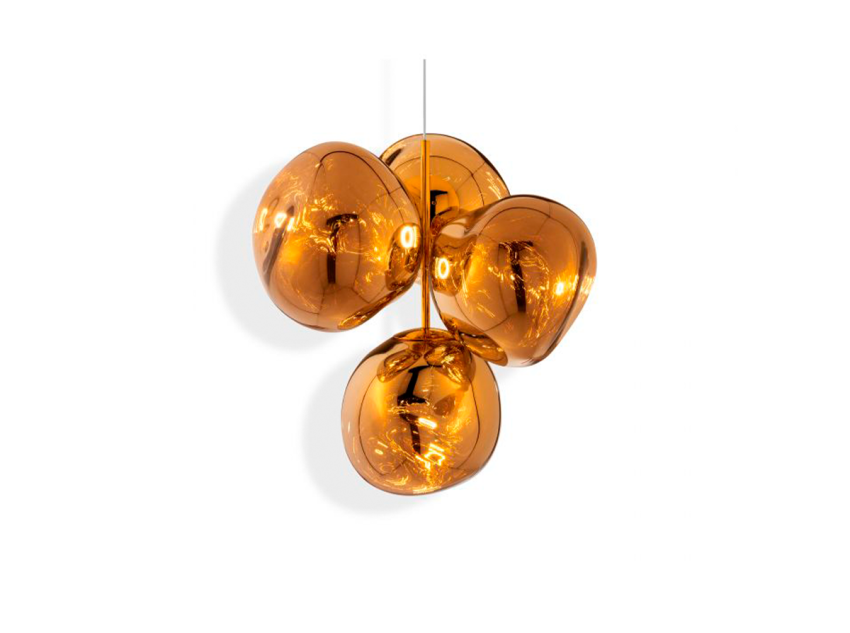Підвісний світильник Melt chandelier, маленький, золотий