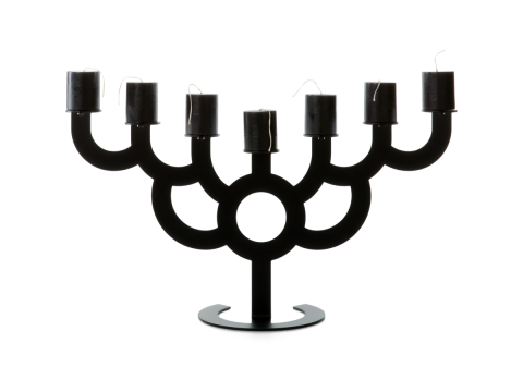 Підсвічник Bold, низький, чорний-