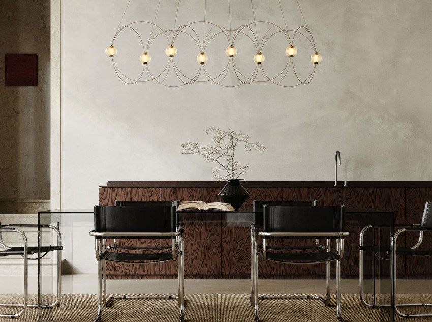 Світильник підвісний Munari 8*, чорний