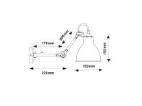 Светильник настенный Lampe Gras №204, черный Светильник настенный Lampe Gras №204, черный