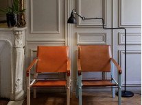 Торшер Lampe Gras №411, черный/медный плафон Торшер Lampe Gras №411, черный/медный плафон