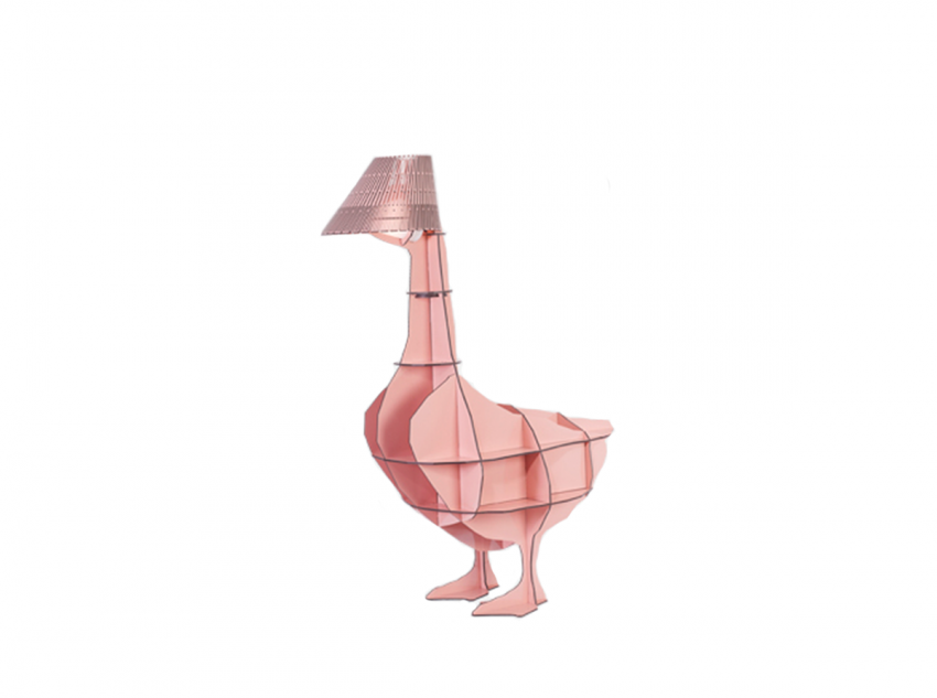 Декоративный стеллаж с подсветкой Junon, розовая