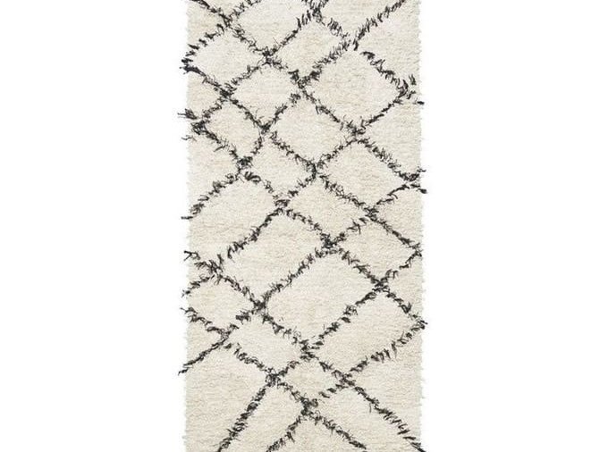 Килим Riba, 200/90, білий/чорний