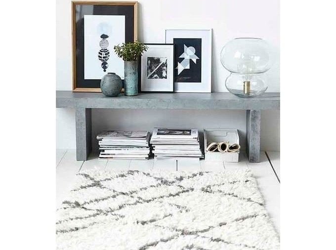 Килим Riba, 200/90, білий/чорний