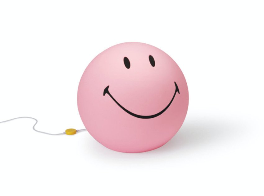 Настольная лампа Smiley XL, розовая Настольная лампа Smiley XL, розовая