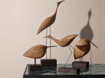 Статуэтка Beak Bird, Tall heron, дуб Статуэтка Beak Bird, Tall heron, дуб