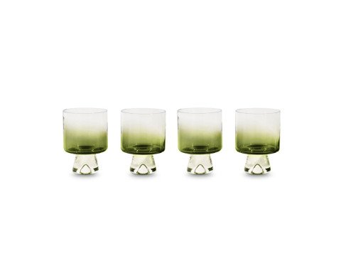 Набір склянок Tank Low ball, зелений-