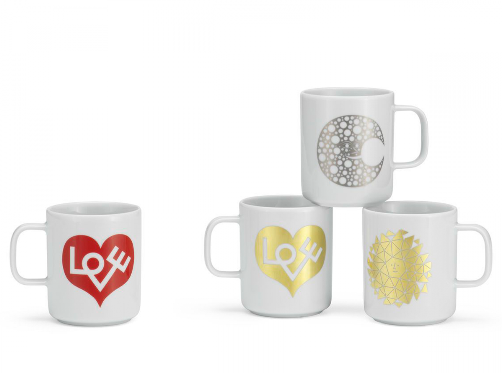 Чашка Love Heart, золота