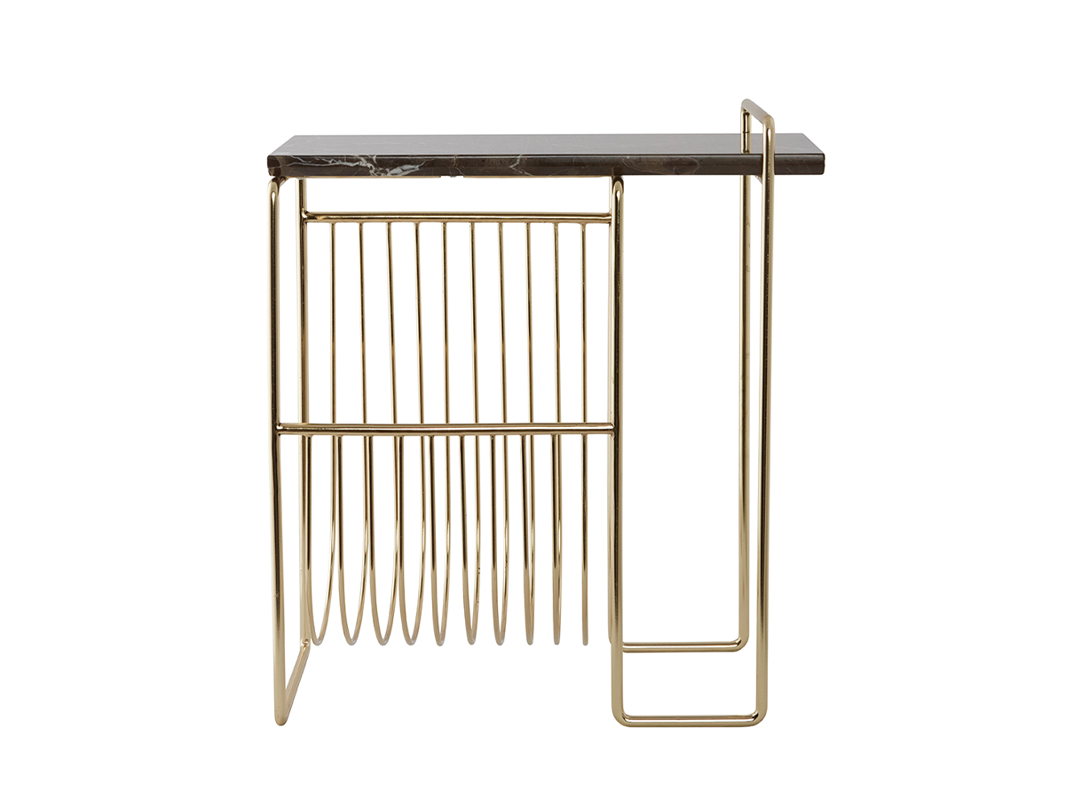 Органайзер для журналів Sino, коричневий/золотий