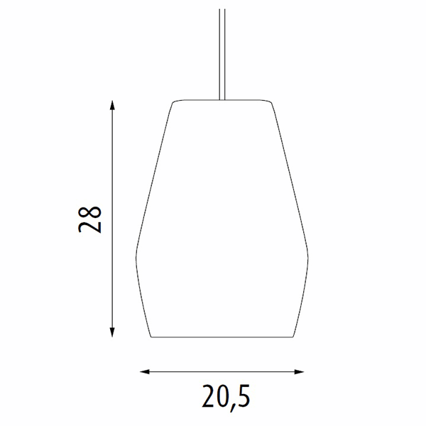 Світильник підвісний Bell, сірий