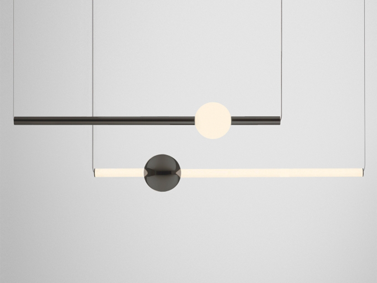 Світильник підвісний Orion Tube, золотий/чорний Світильник підвісний Orion Tube, золотий/чорний